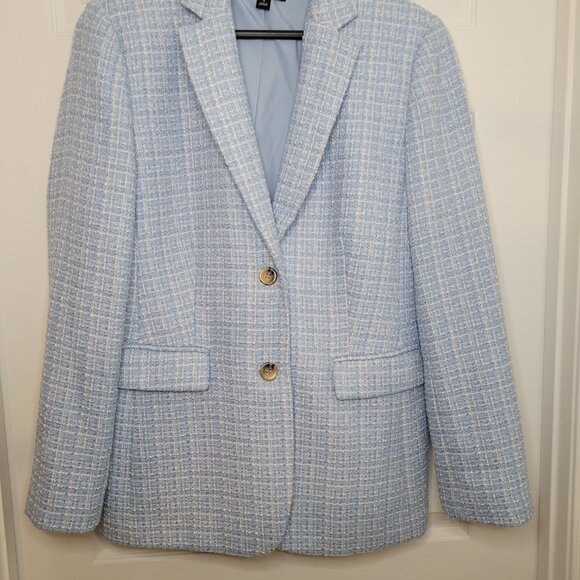 ANN TAYLOR TWEED BLAZER SZ 10 BEAUTIFUL! - Picture 8 of 9